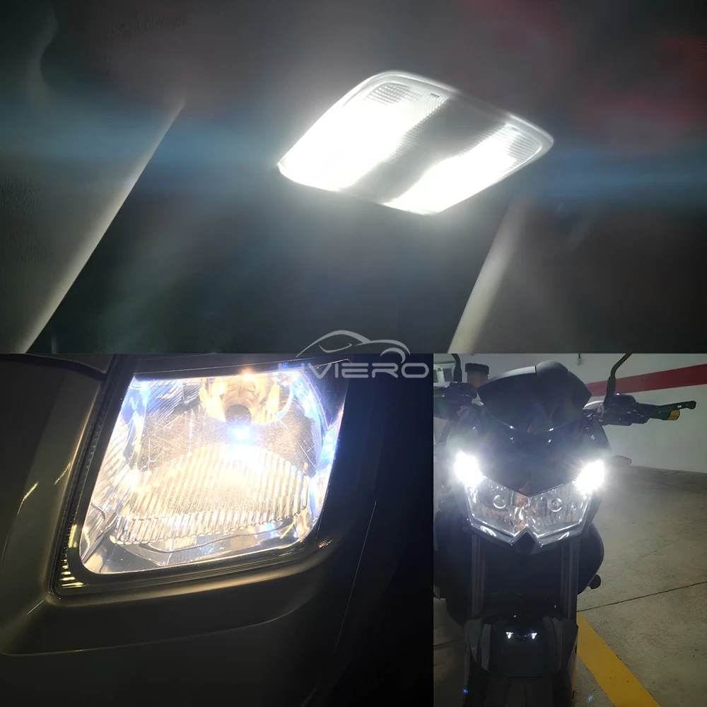 2Pcs T10 W5W Interior Xenon White Blue Yellow LED CANBUS 6SMD 5630 Lens Projector Solid Aluminum Bulbs Side Marker Parking Light