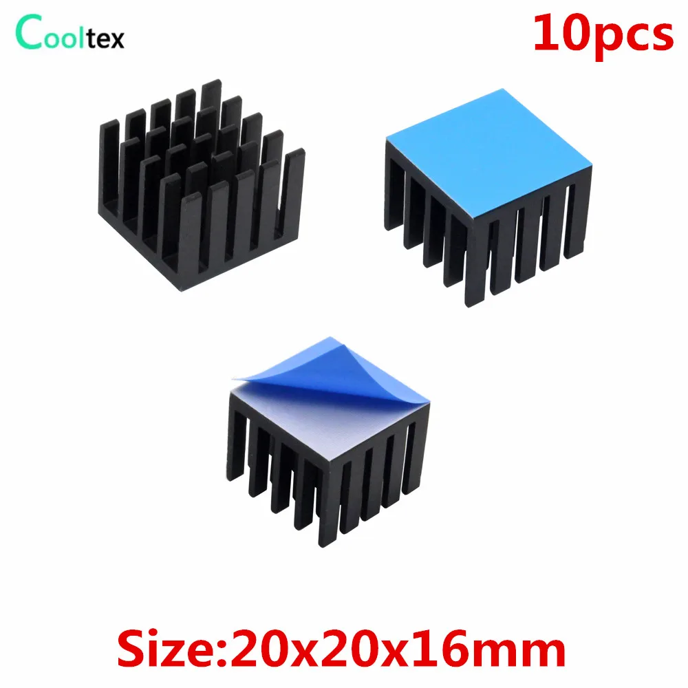 Aluminum Heatsink Radiator Heat Sink Cooling for Electronic Chip IC Diode Triode MOS Heat Dissipation With Thermal Tape