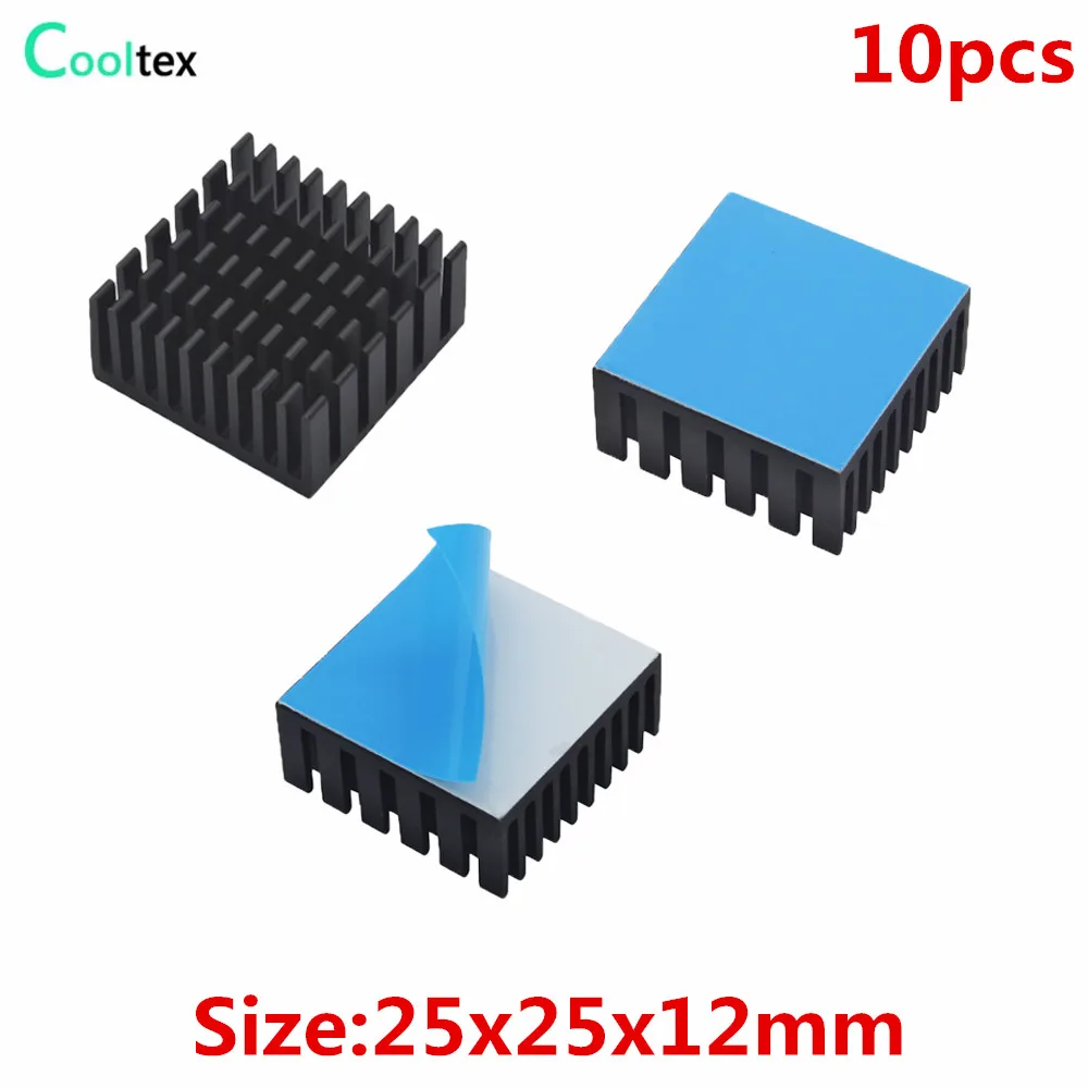 Aluminum Heatsink Radiator Heat Sink Cooling for Electronic Chip IC Diode Triode MOS Heat Dissipation With Thermal Tape
