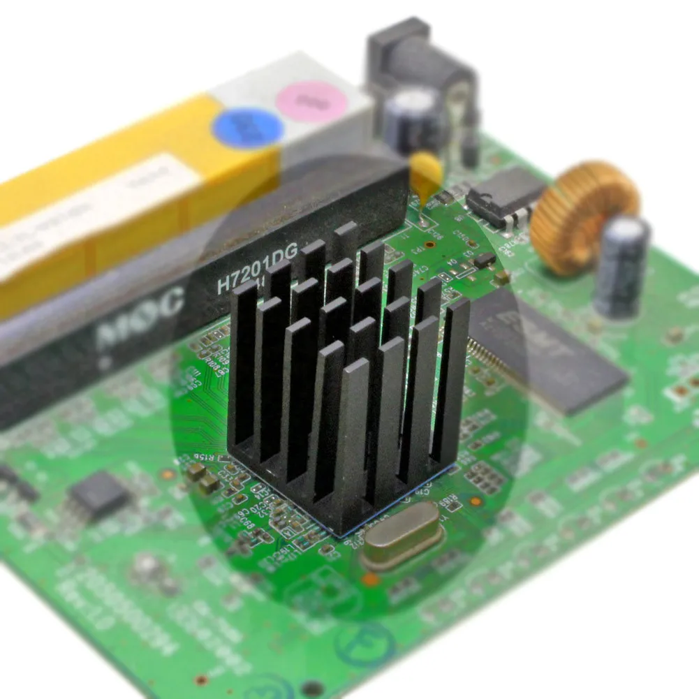 Aluminum Heatsink Radiator Heat Sink Cooling for Electronic Chip IC Diode Triode MOS Heat Dissipation With Thermal Tape