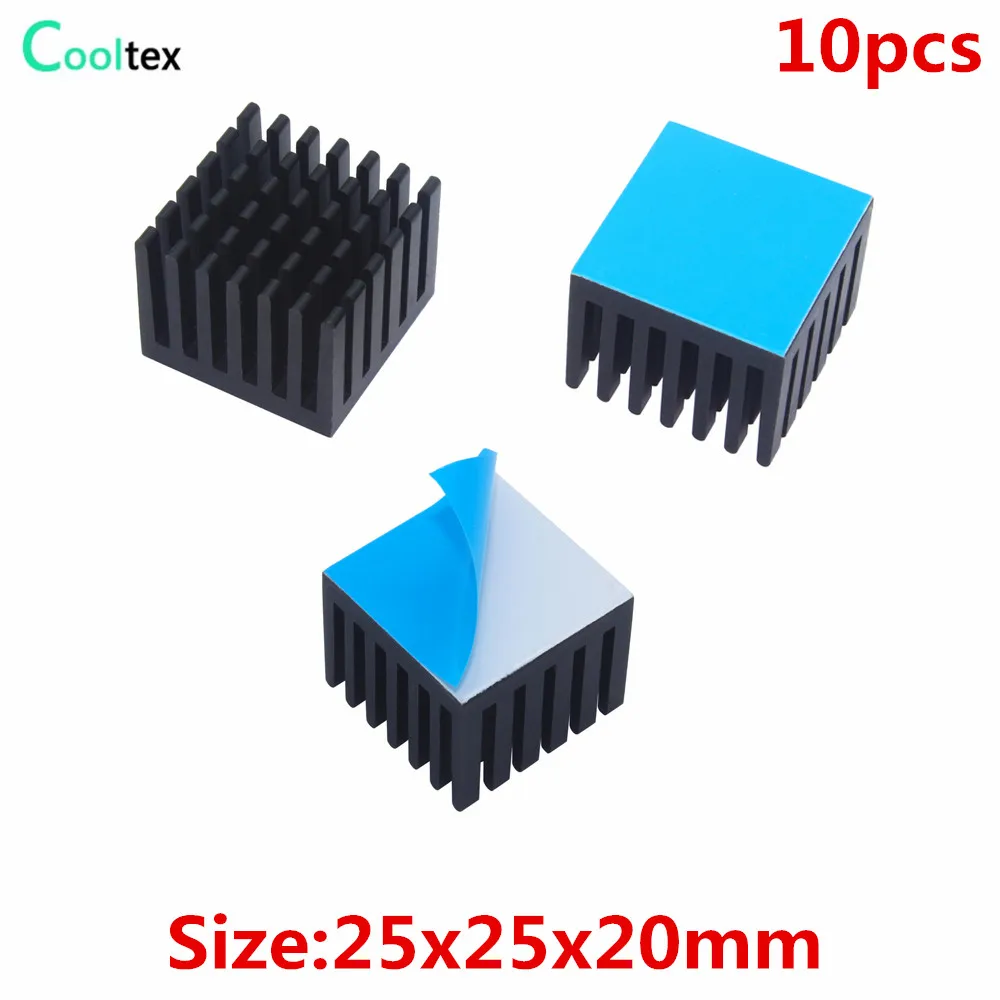 Aluminum Heatsink Radiator Heat Sink Cooling for Electronic Chip IC Diode Triode MOS Heat Dissipation With Thermal Tape