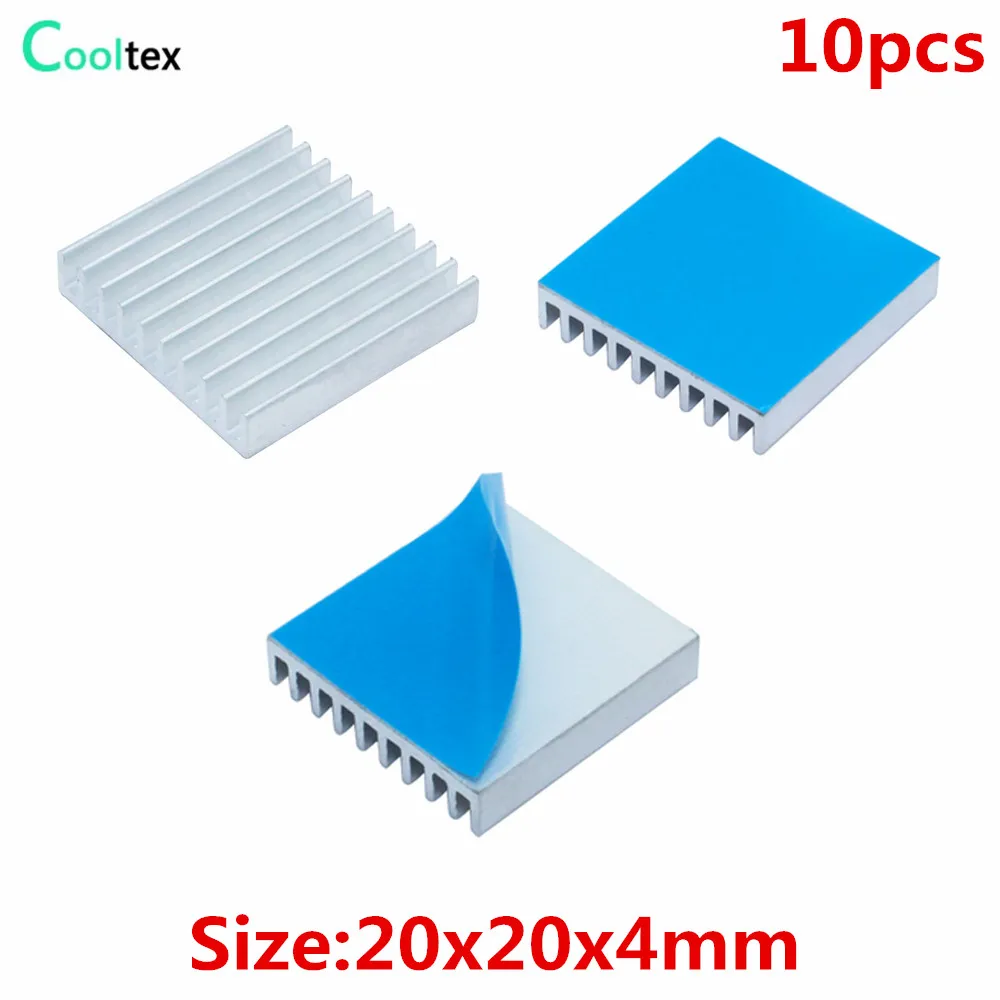 Aluminum Heatsink Radiator Heat Sink Cooling for Electronic Chip IC Diode Triode MOS Heat Dissipation With Thermal Tape