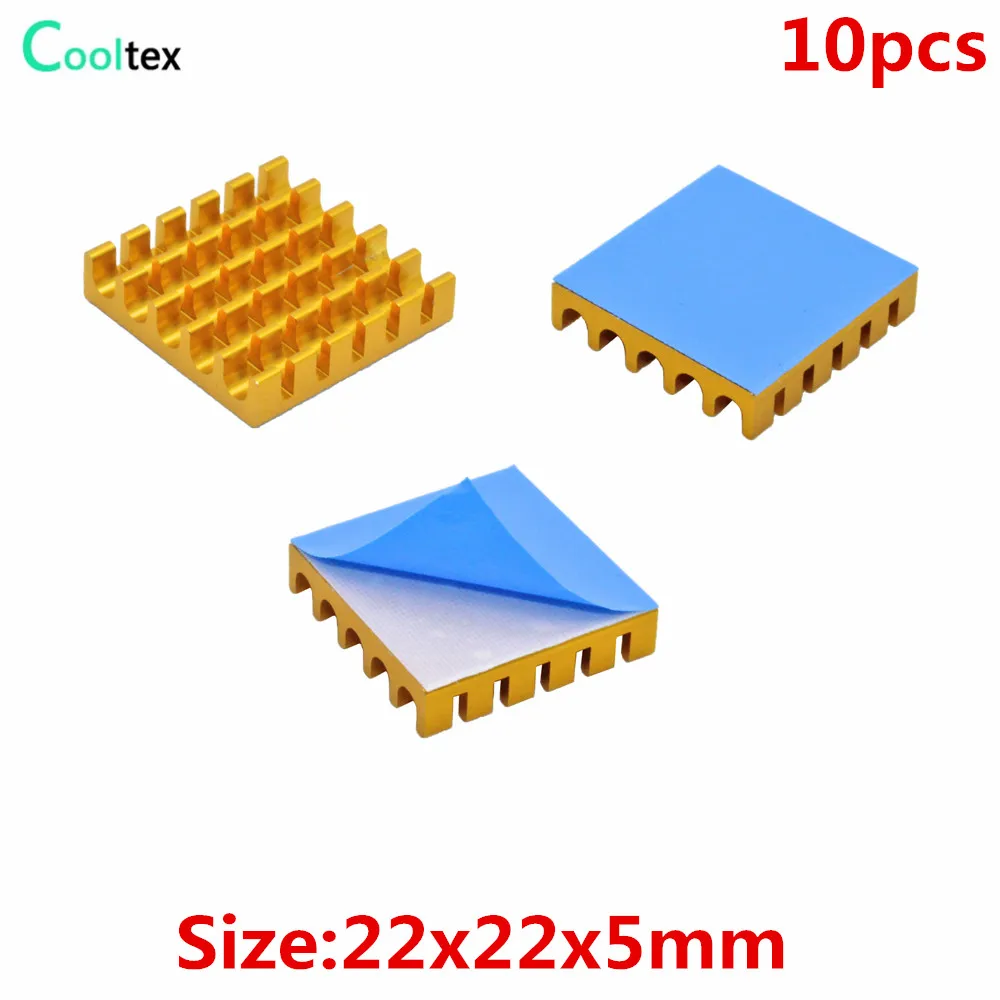 Aluminum Heatsink Radiator Heat Sink Cooling for Electronic Chip IC Diode Triode MOS Heat Dissipation With Thermal Tape