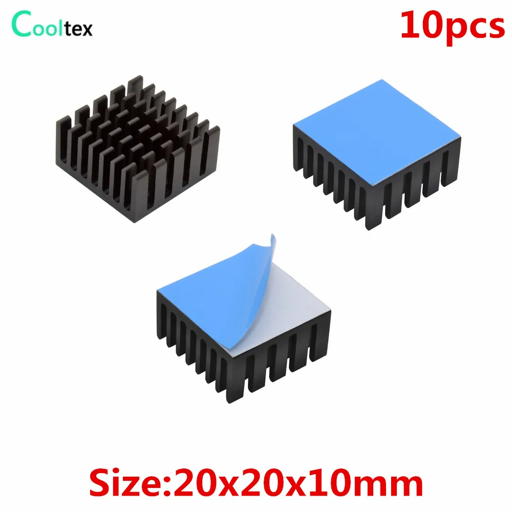 Aluminum Heatsink Radiator Heat Sink Cooling for Electronic Chip IC Diode Triode MOS Heat Dissipation With Thermal Tape