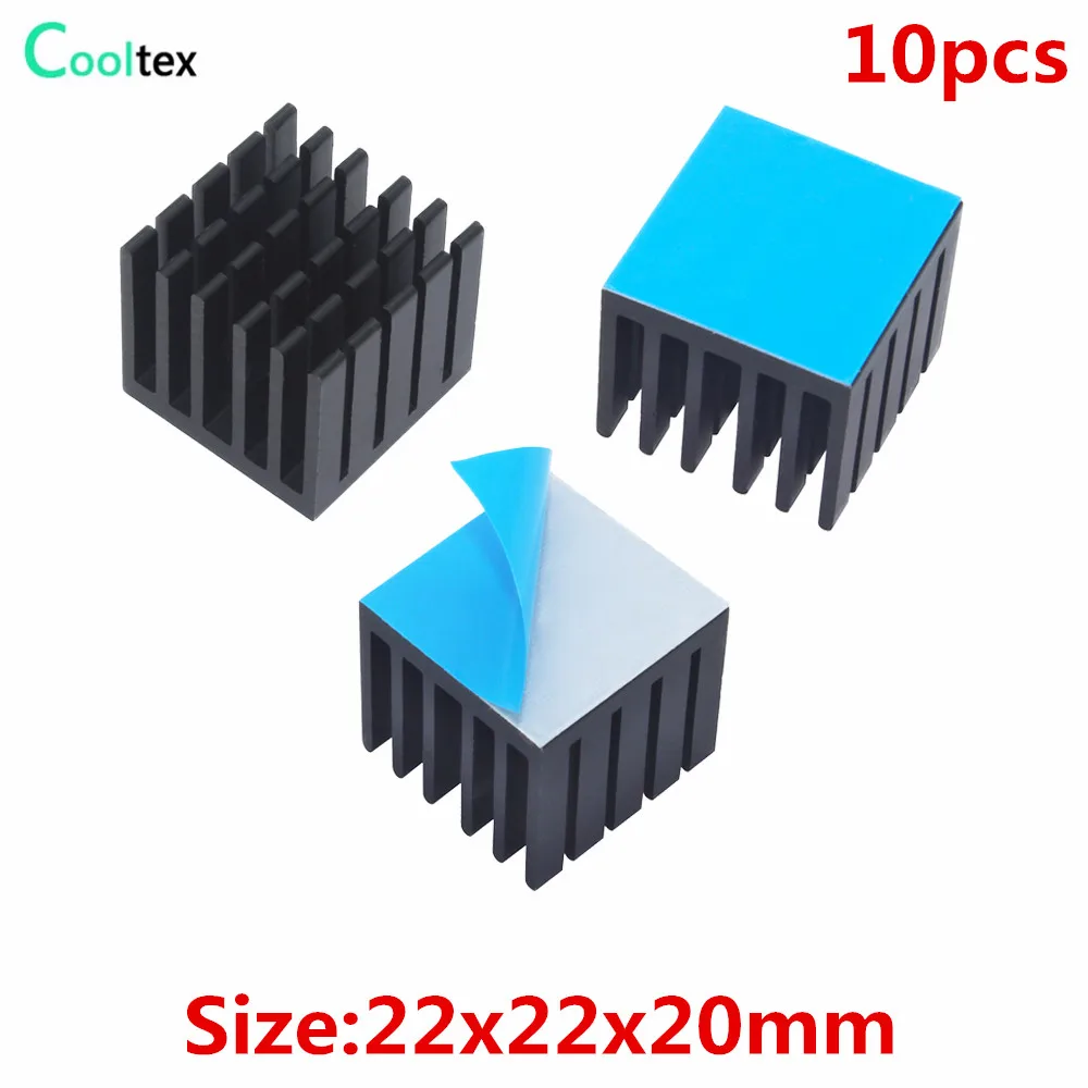 Aluminum Heatsink Radiator Heat Sink Cooling for Electronic Chip IC Diode Triode MOS Heat Dissipation With Thermal Tape