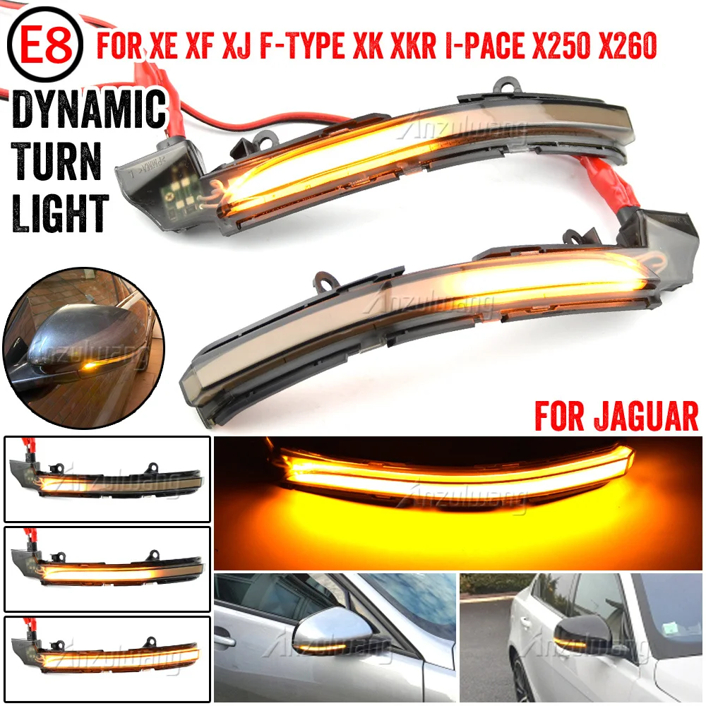 Fit for Jaguar XE XF XJ F-TYPE XK XKR I-PACE X250 X260 Dynamic Blinker Indicator Mirror Turn Light Signal