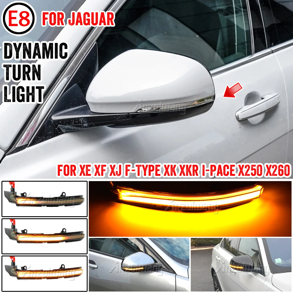 Fit for Jaguar XE XF XJ F-TYPE XK XKR I-PACE X250 X260 Dynamic Blinker Indicator Mirror Turn Light Signal