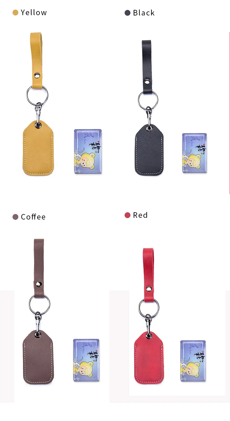 Customizable Leather Cover for Label Starline S96 and PIK Intercom Unisex IC Alarm Tag Mark Protective Case Car Keychain Holder