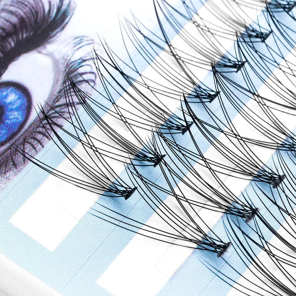 Clavier Silk Eyelashes Professional Makeup Individual Clumps Of Eyelash Extension Naturally Softer Thick Long False Lash