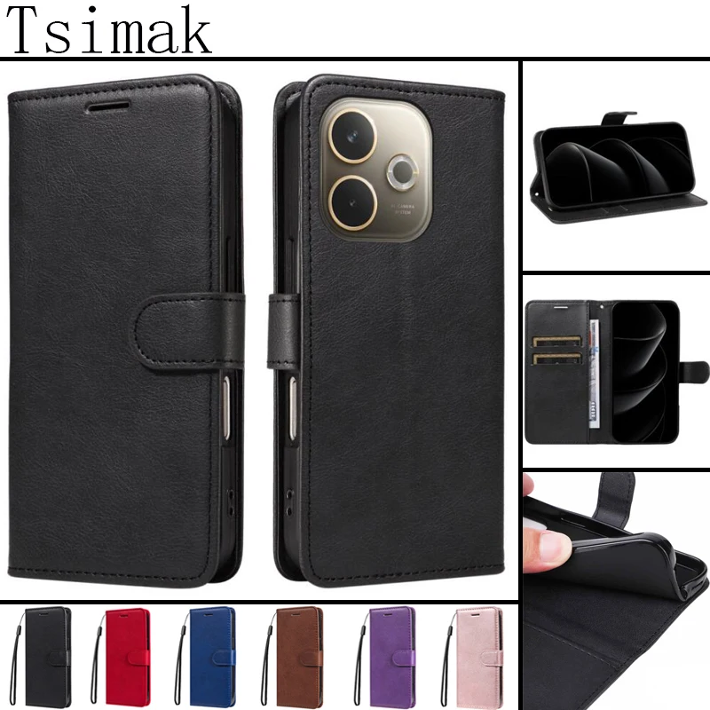 Leather Phone Case For OPPO A3 A5 A6 Pro A3x A5x A6x A6s A6k A6t OppoA6 X A6Pro CPH2781 4G 5G Global Cover Flip Wallet Fundas