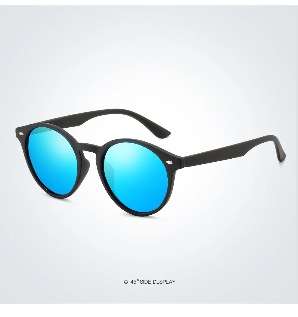 Fashion Round Sunglasses Men Women Classic Vintage Black Driving Sun Glasses Circle Oval Designer Retro Sunglass
