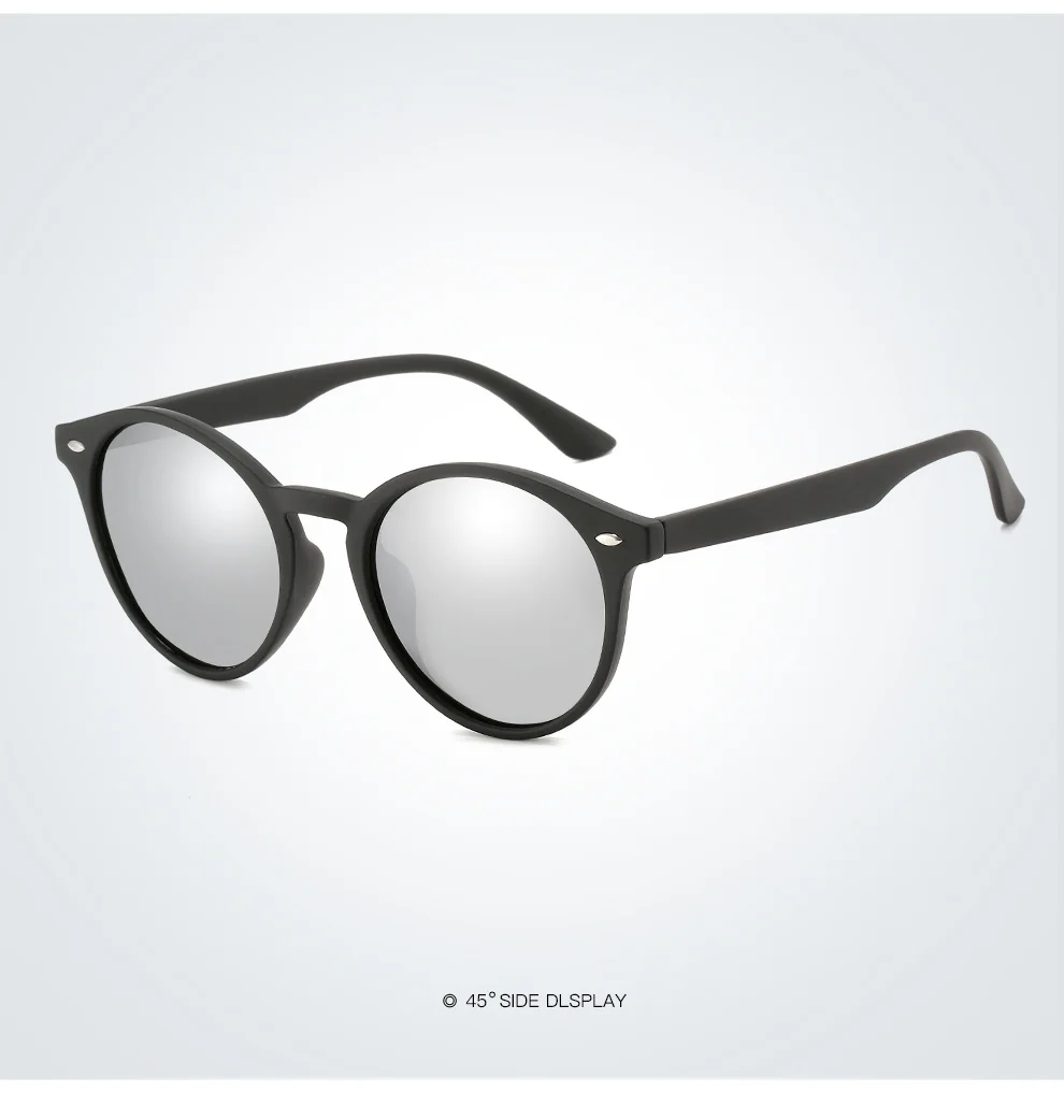 Fashion Round Sunglasses Men Women Classic Vintage Black Driving Sun Glasses Circle Oval Designer Retro Sunglass
