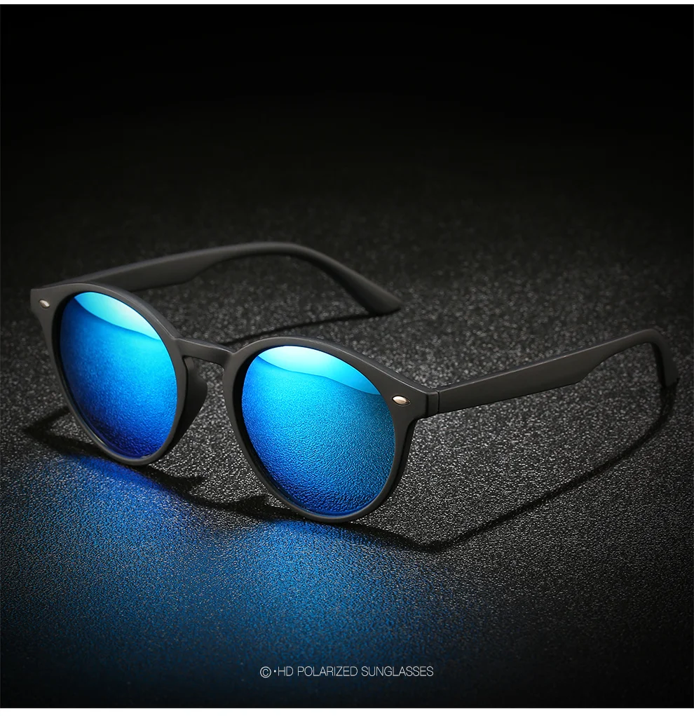 Fashion Round Sunglasses Men Women Classic Vintage Black Driving Sun Glasses Circle Oval Designer Retro Sunglass