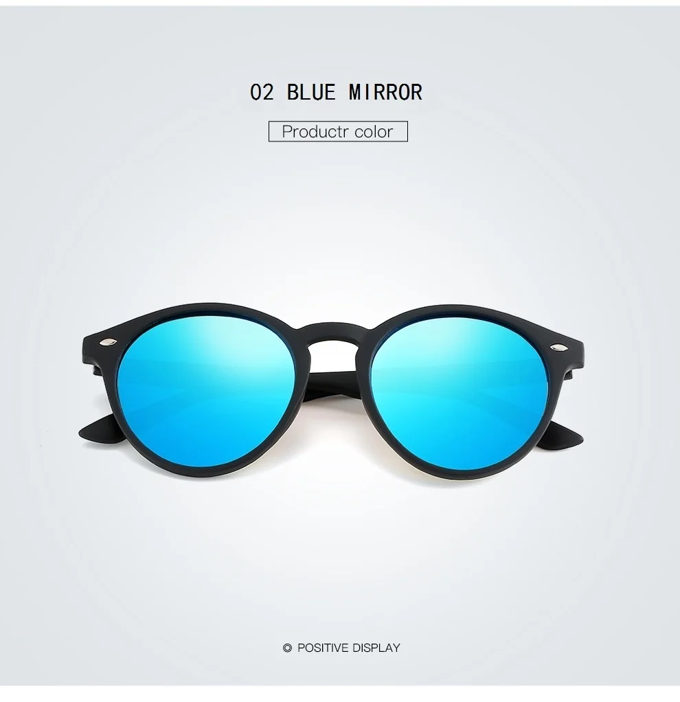 Fashion Round Sunglasses Men Women Classic Vintage Black Driving Sun Glasses Circle Oval Designer Retro Sunglass
