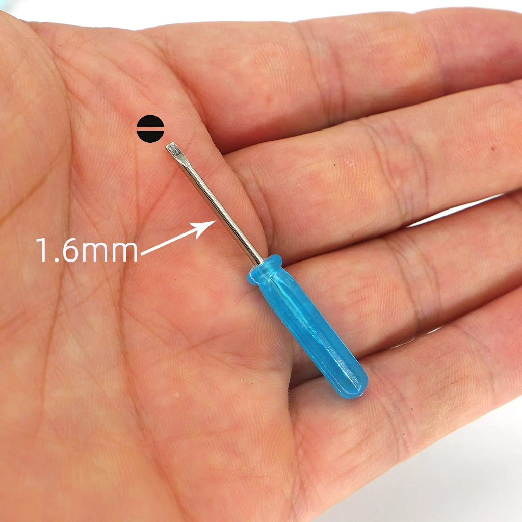 50pcs Mini 3.0/2.0mm Flat-blade Slotted Cross Head Small Screwdriver For Mobile Phone Xbox 360 Wireless Controller Repair Open