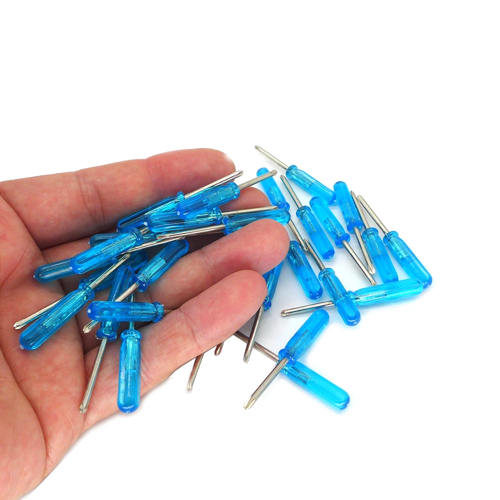50pcs Mini 3.0/2.0mm Flat-blade Slotted Cross Head Small Screwdriver For Mobile Phone Xbox 360 Wireless Controller Repair Open
