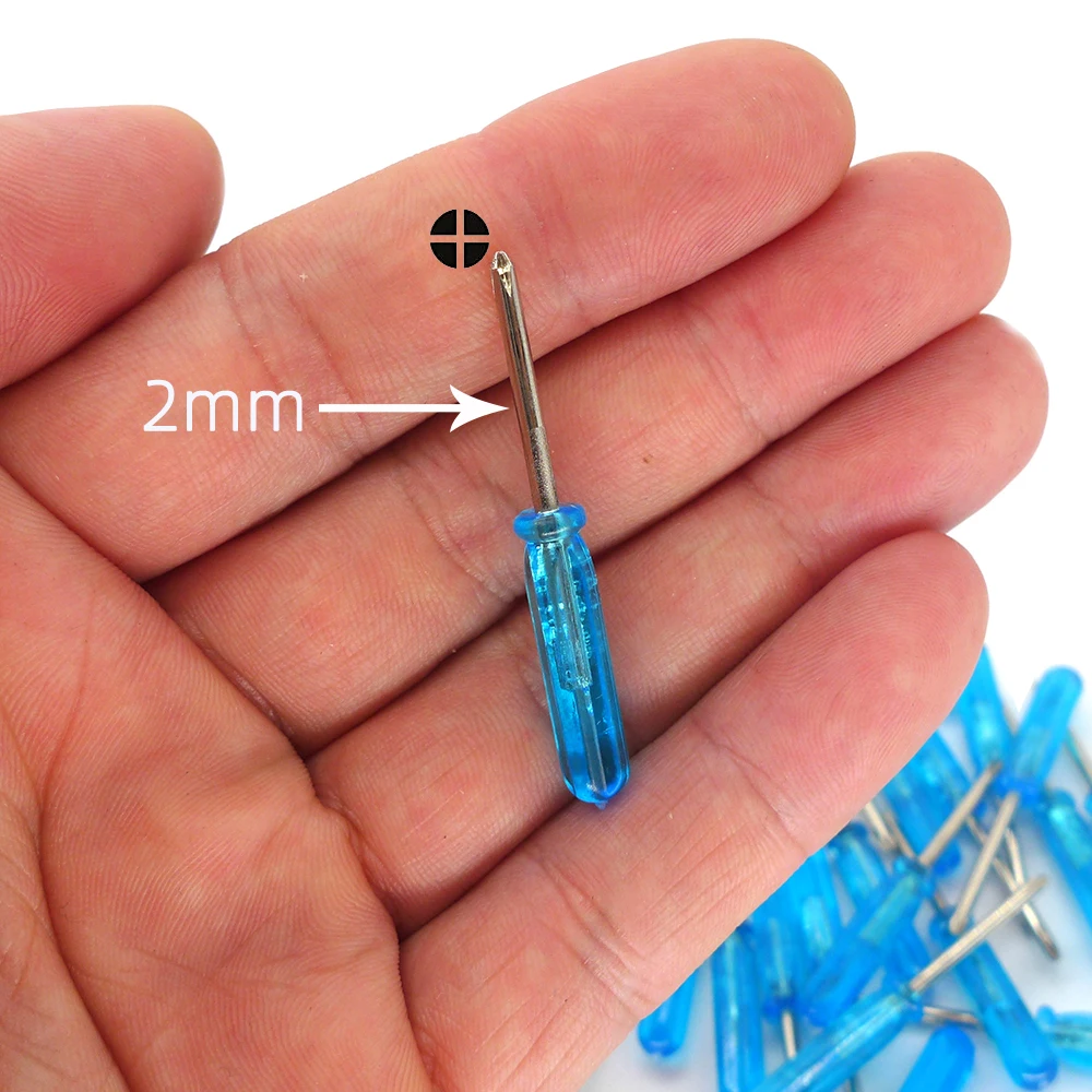50pcs Mini 3.0/2.0mm Flat-blade Slotted Cross Head Small Screwdriver For Mobile Phone Xbox 360 Wireless Controller Repair Open
