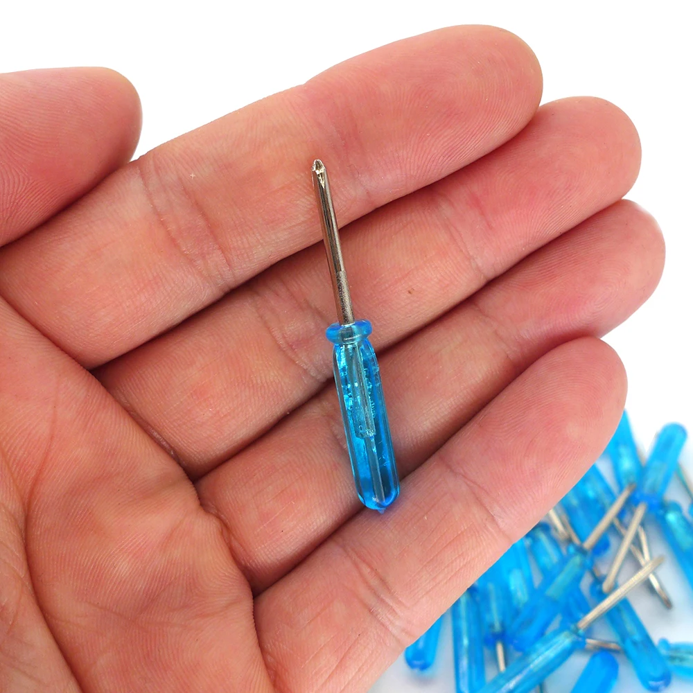 50pcs Mini 3.0/2.0mm Flat-blade Slotted Cross Head Small Screwdriver For Mobile Phone Xbox 360 Wireless Controller Repair Open