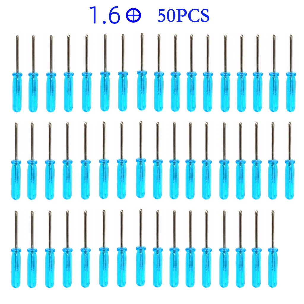 50pcs Mini 3.0/2.0mm Flat-blade Slotted Cross Head Small Screwdriver For Mobile Phone Xbox 360 Wireless Controller Repair Open