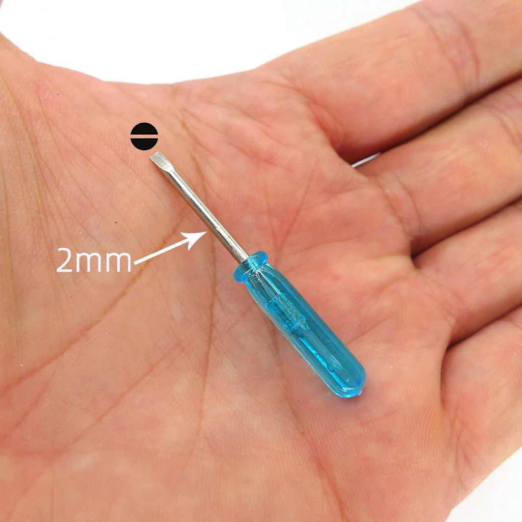 50pcs Mini 3.0/2.0mm Flat-blade Slotted Cross Head Small Screwdriver For Mobile Phone Xbox 360 Wireless Controller Repair Open