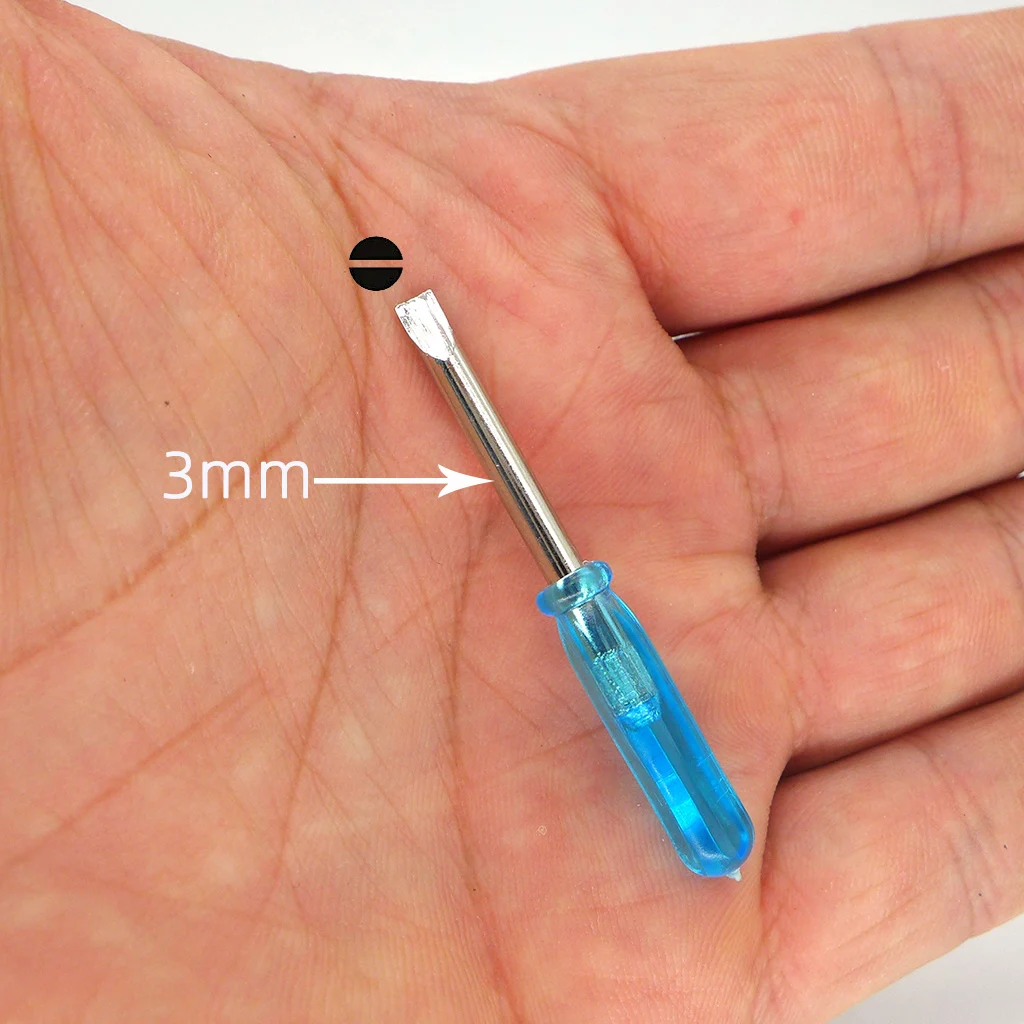 50pcs Mini 3.0/2.0mm Flat-blade Slotted Cross Head Small Screwdriver For Mobile Phone Xbox 360 Wireless Controller Repair Open