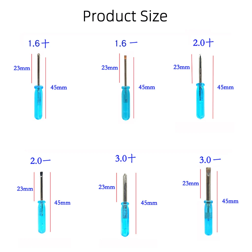 50pcs Mini 3.0/2.0mm Flat-blade Slotted Cross Head Small Screwdriver For Mobile Phone Xbox 360 Wireless Controller Repair Open