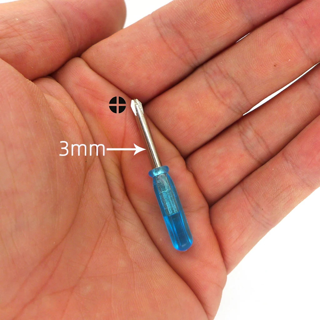 50pcs Mini 3.0/2.0mm Flat-blade Slotted Cross Head Small Screwdriver For Mobile Phone Xbox 360 Wireless Controller Repair Open