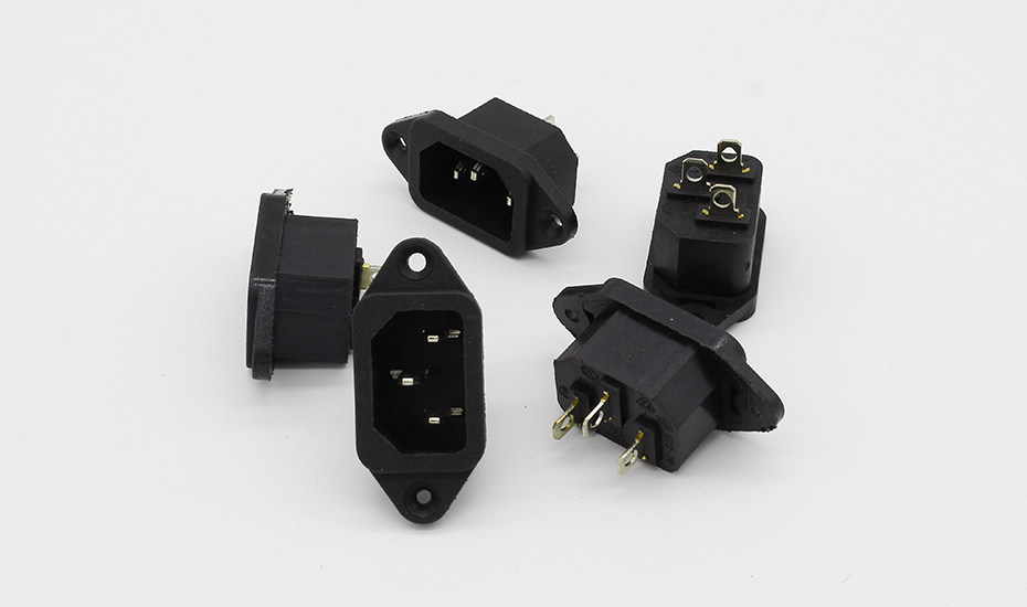 2017 Hot 5 Pcs 3P IEC 320 C14 Male Plug Panel Power Inlet Sockets Connectors AC 250V 10A