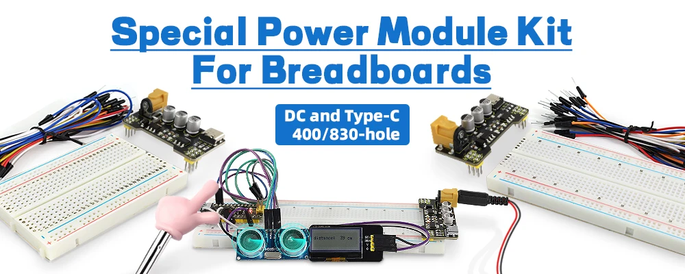 Keyestudio Power Module Type-C for Breadboard Diy Kit Electronics Accessories