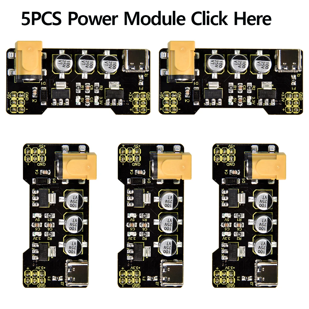 Keyestudio Power Module Type-C for Breadboard Diy Kit Electronics Accessories