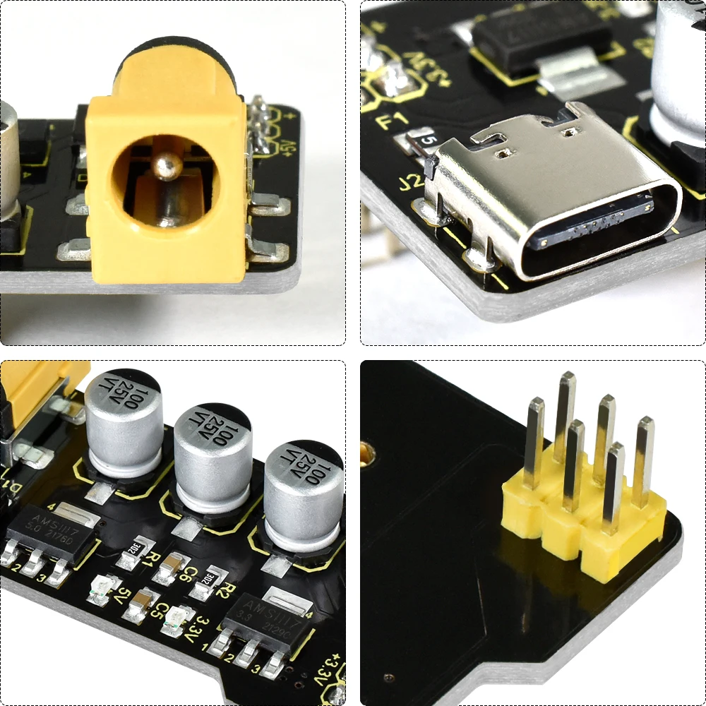 Keyestudio Power Module Type-C for Breadboard Diy Kit Electronics Accessories