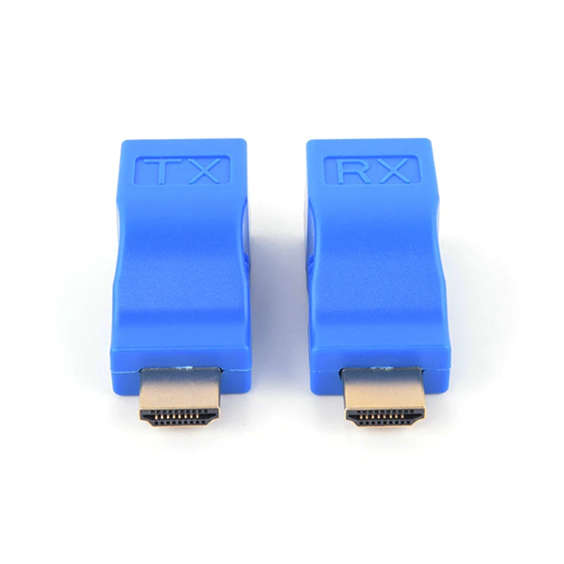 1 Pair RJ45 4K HDTV Extender Extension Up to 30m Over CAT6/5E Network Ethernet LAN TX RX Adapter for HDTV DVD PS3 STB