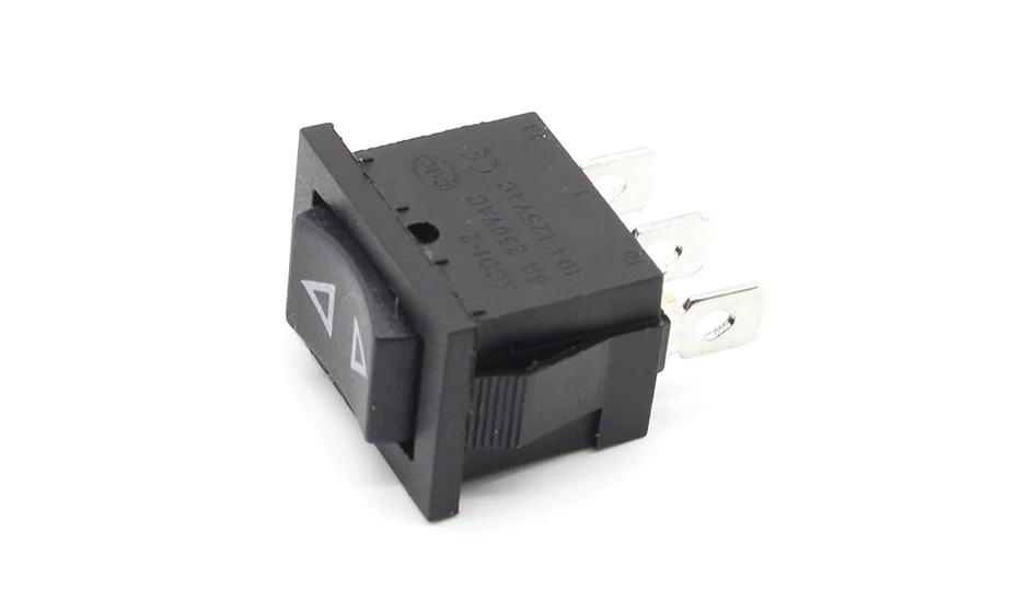 5pcs Rocker Switch Momentary (ON)-OFF-(ON) 3pins