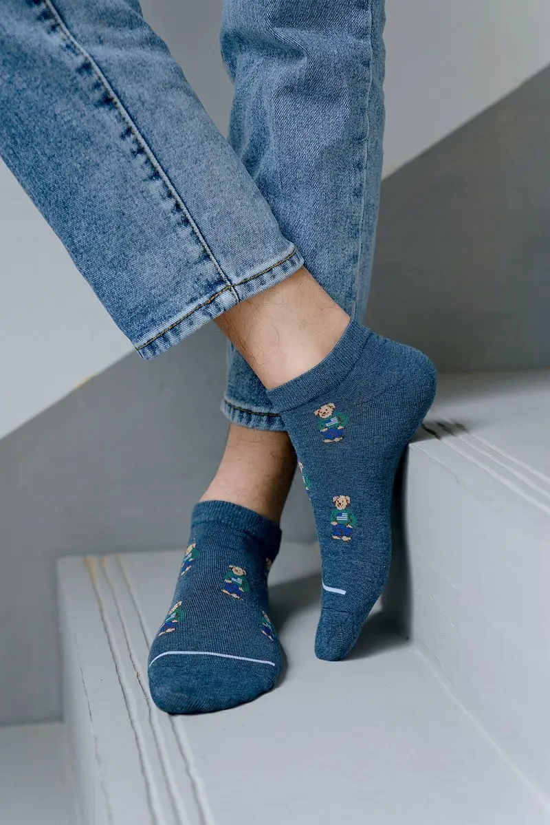 Socks Female Spring And Autumn Mid-tube Embroidery Bear Hose Cute Casual Solid Color Sport Pile Kawaii Socks Harajuku Calcetines