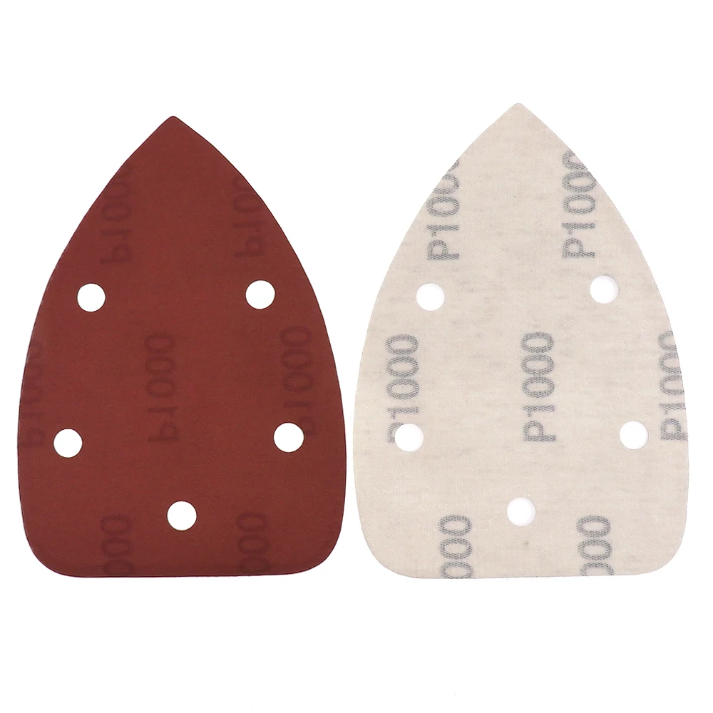 20pcs Self-adhesive Sandpaper Triangle 5 Holes Delta SanderHook Loop Sandpaper Disc Abrasive Tools For Polishing Grit 40-1000