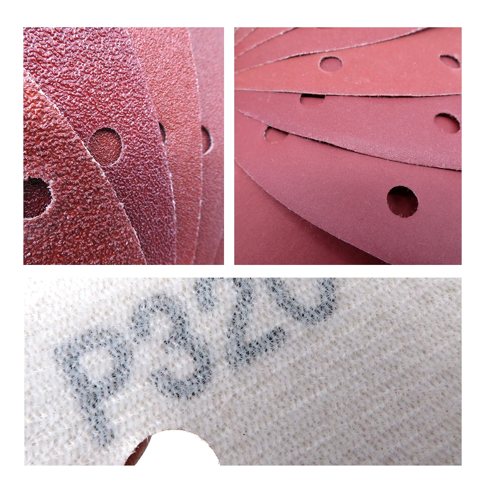 20pcs Self-adhesive Sandpaper Triangle 5 Holes Delta SanderHook Loop Sandpaper Disc Abrasive Tools For Polishing Grit 40-1000
