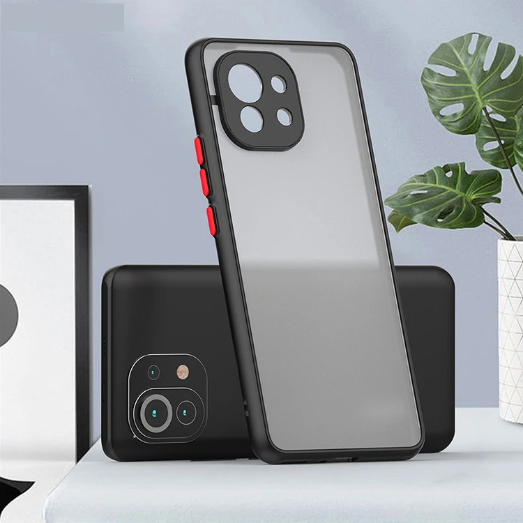 Skin Feel Matte Silicone Hard Phone Case For Xiaomi mi 11 10 11 12 lite 5G 11i mi11 pro 10T 11t 12T Pro Shockproof Bumper Cover