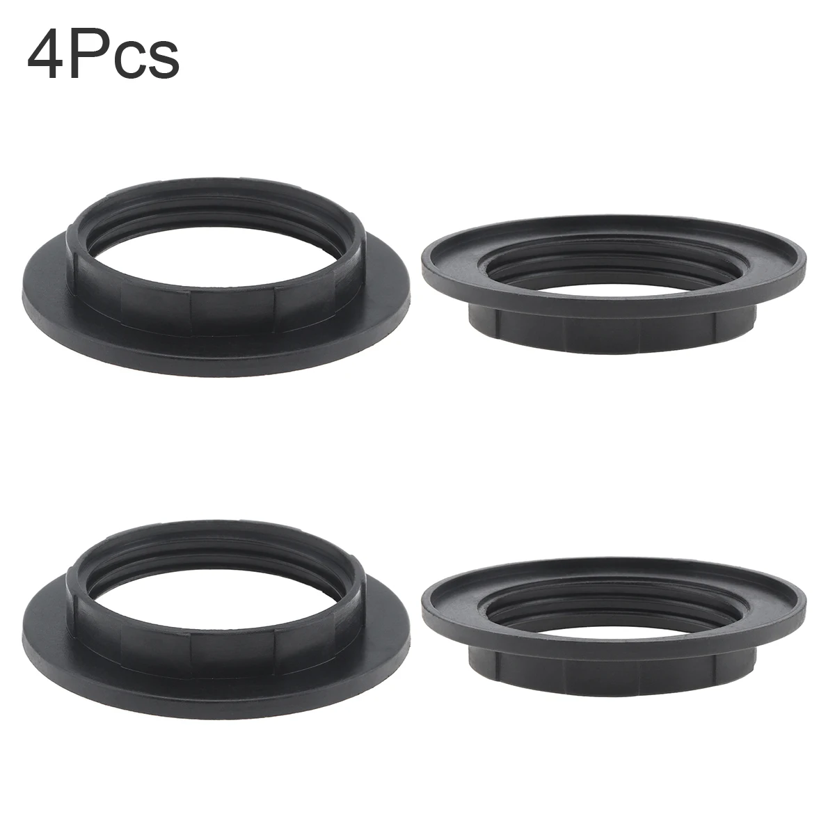 4pcs E26 / E27 Lampshade Collar Rings Threaded Candelabra Base Retainer Lock Light Shades Socket Reducing Ring Bulb Holder
