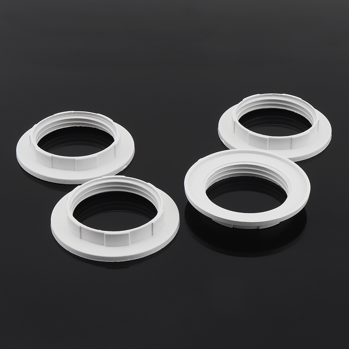 4pcs E26 / E27 Lampshade Collar Rings Threaded Candelabra Base Retainer Lock Light Shades Socket Reducing Ring Bulb Holder