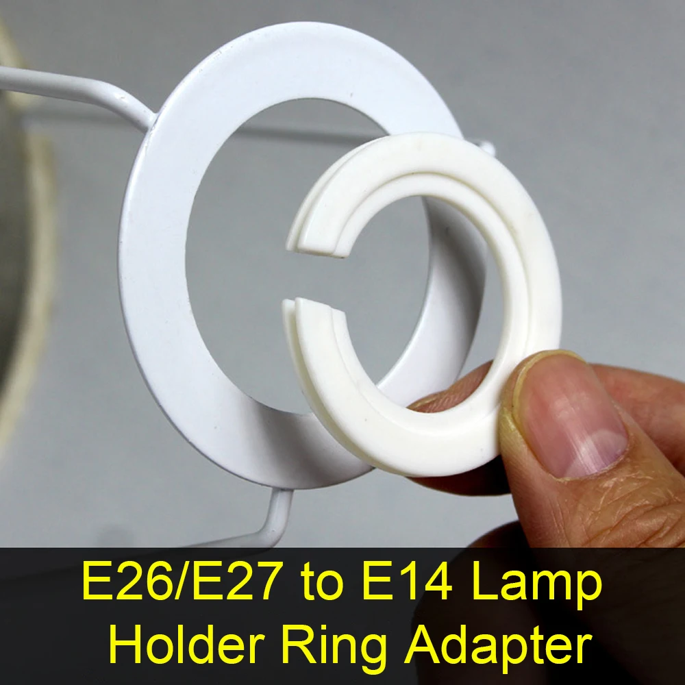 4pcs E26 / E27 Lampshade Collar Rings Threaded Candelabra Base Retainer Lock Light Shades Socket Reducing Ring Bulb Holder
