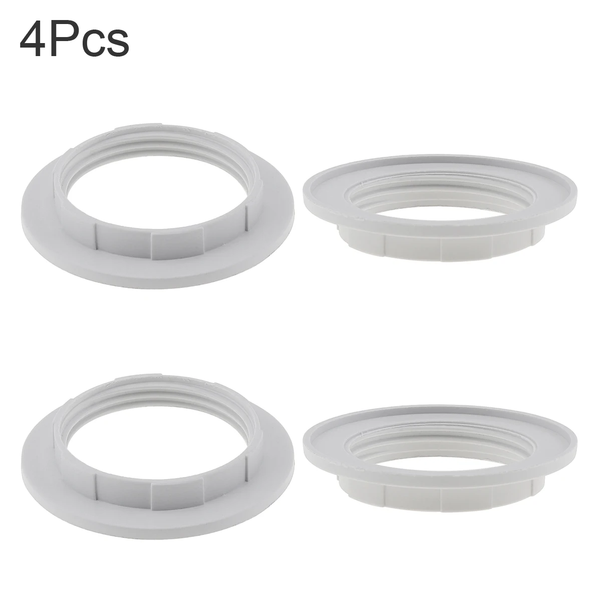 4pcs E26 / E27 Lampshade Collar Rings Threaded Candelabra Base Retainer Lock Light Shades Socket Reducing Ring Bulb Holder
