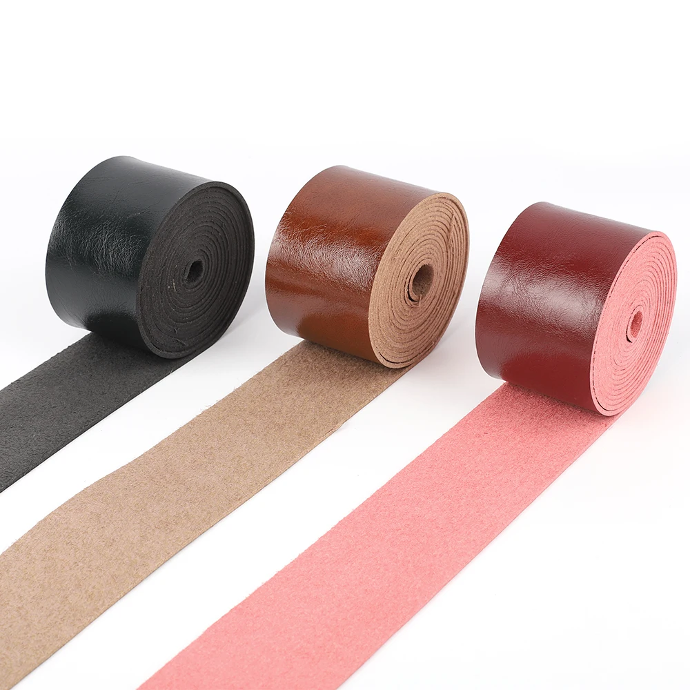Leather Strip Straps Black Brown Red 2 Meters Leather Cord For DIY Handles Bag Decor Jewelry Making Leather Craft