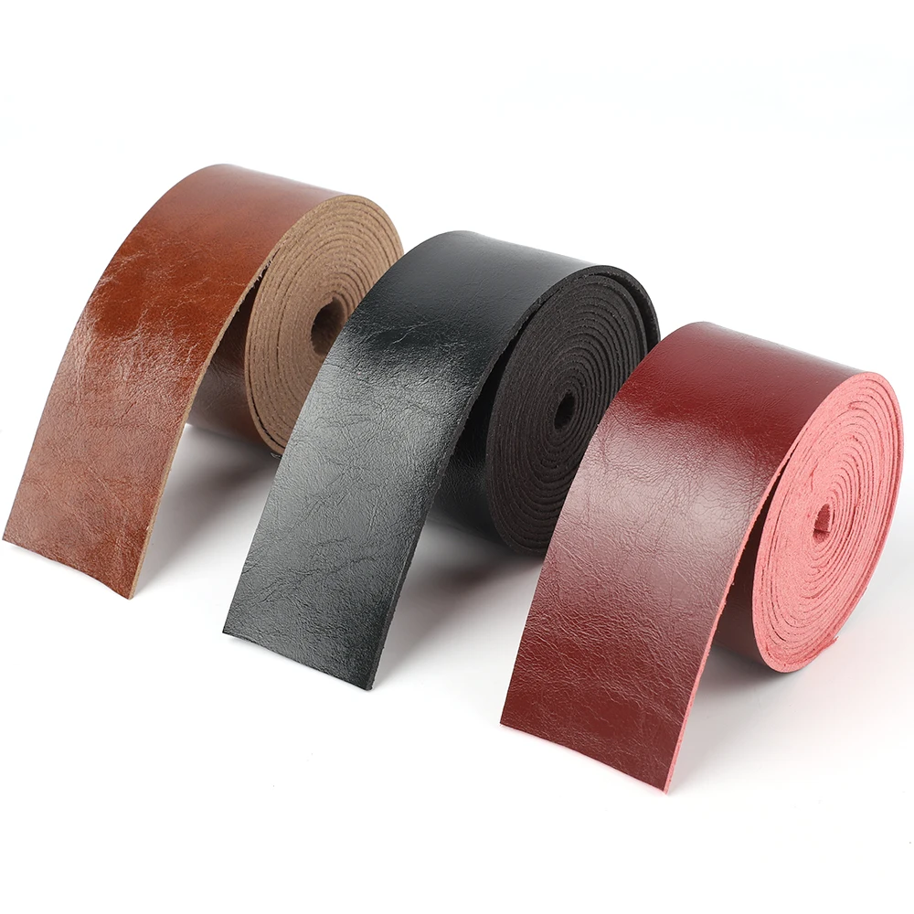 Leather Strip Straps Black Brown Red 2 Meters Leather Cord For DIY Handles Bag Decor Jewelry Making Leather Craft