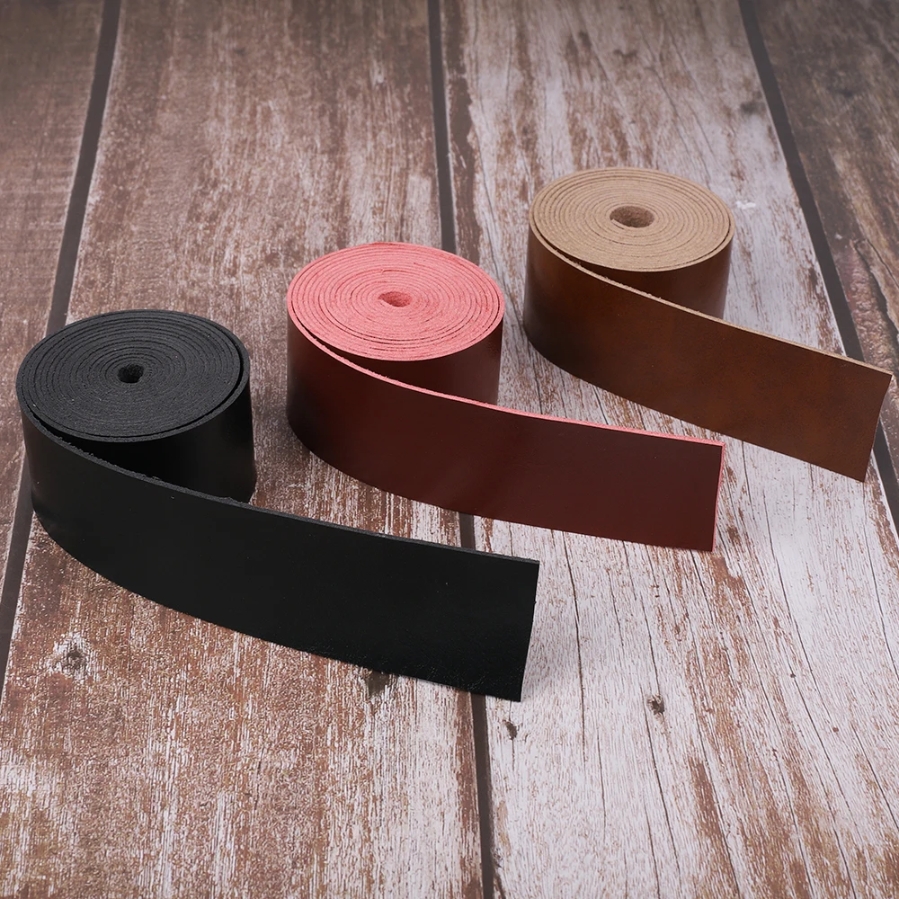 Leather Strip Straps Black Brown Red 2 Meters Leather Cord For DIY Handles Bag Decor Jewelry Making Leather Craft