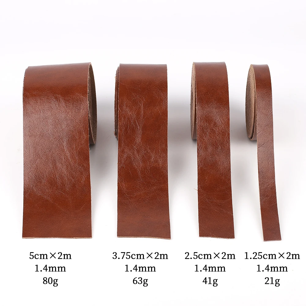Leather Strip Straps Black Brown Red 2 Meters Leather Cord For DIY Handles Bag Decor Jewelry Making Leather Craft