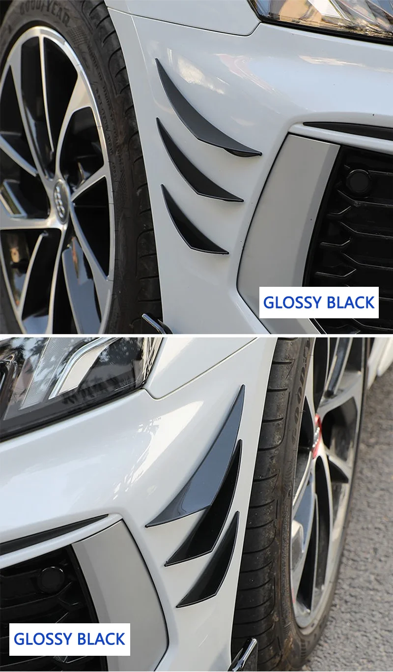 Car Front Bumper Rubber Lip Diffuser Splitter Fins Canards Wings Coche Body Stickers Auto Delanteros Strip Decoration