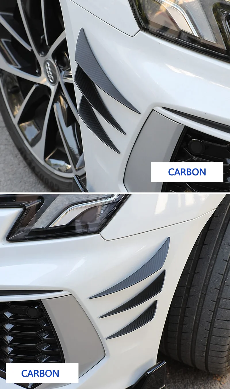 Car Front Bumper Rubber Lip Diffuser Splitter Fins Canards Wings Coche Body Stickers Auto Delanteros Strip Decoration