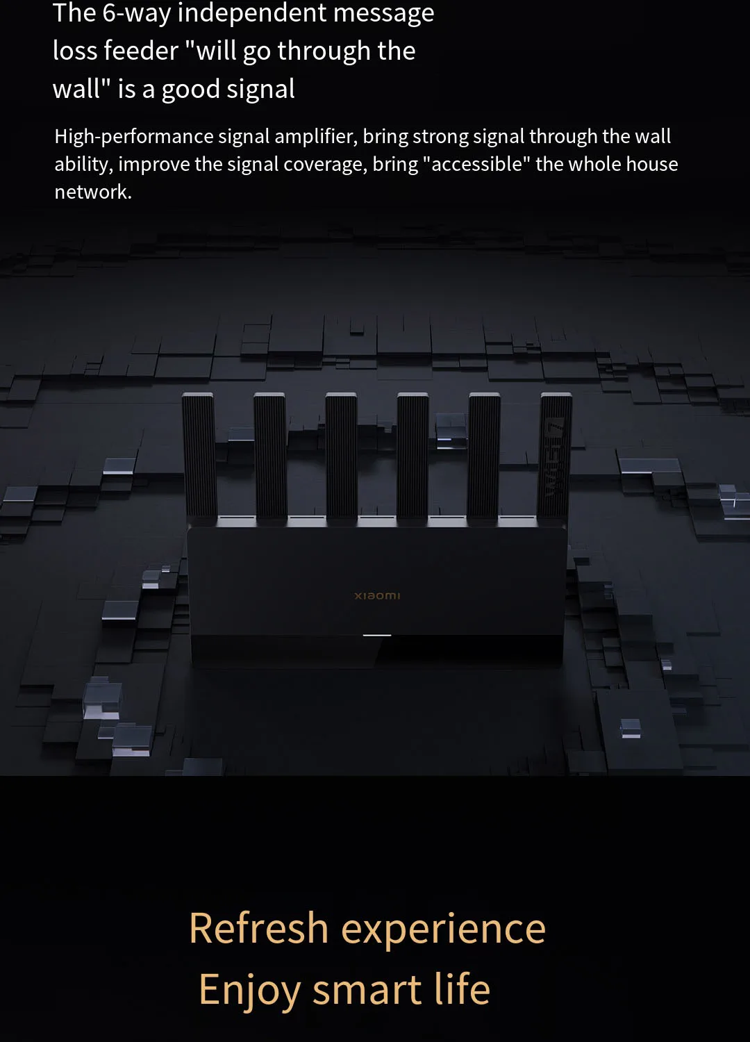 Xiaomi Mijia Router BE6500 WiFi 7 6500M Full 2.5G Network Port 4-core Qualcomm Processor loT Smart Linkage Network Security Home