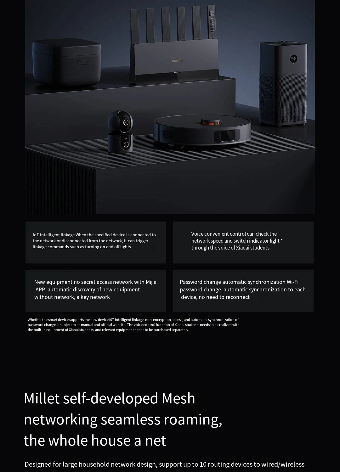 Xiaomi Mijia Router BE6500 WiFi 7 6500M Full 2.5G Network Port 4-core Qualcomm Processor loT Smart Linkage Network Security Home