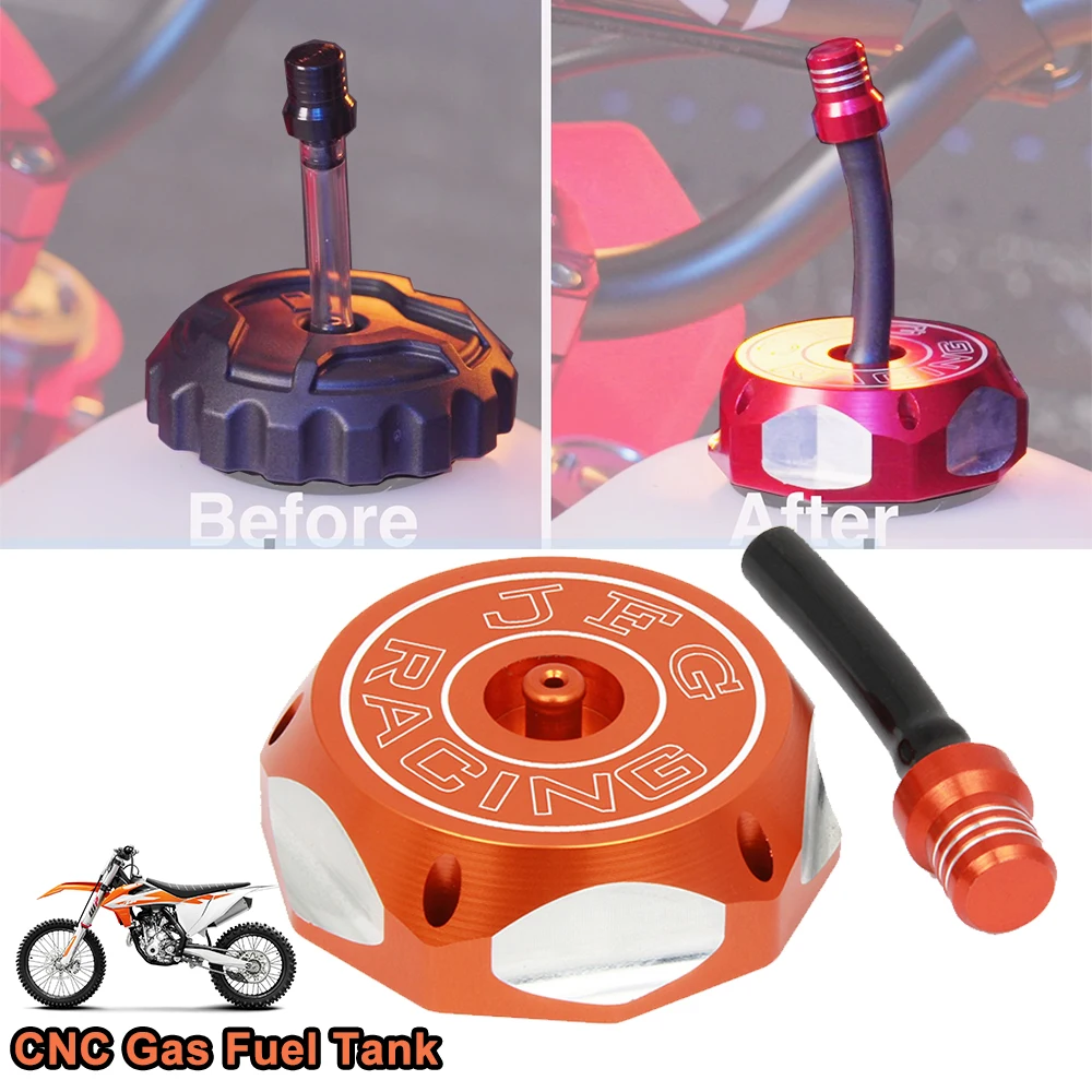 For KTM SX EGS EXC MXC EXC LC4 50 85 360 380 400 440 450 525 560
125 200 250 300 350 Enduro Motorcycle CNC Fuel Tank Cap Cover